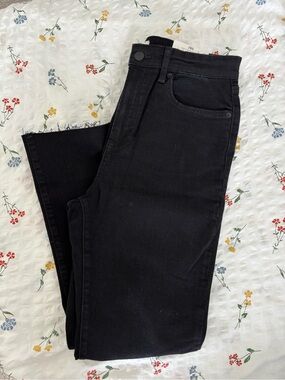 Zara Black High-Rise Slim Cropped Leg Jeans